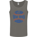 Just a Mom Who Loves Baseball Mens Vest Tank Top Charcoal