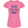 Just a Mom Who Loves Baseball Womens Petite Cut T-Shirt Azalea
