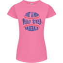 Just a Mom Who Loves Baseball Womens Petite Cut T-Shirt Azalea