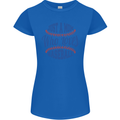 Just a Mom Who Loves Baseball Womens Petite Cut T-Shirt Royal Blue