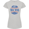 Just a Mom Who Loves Baseball Womens Petite Cut T-Shirt Sports Grey