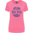 Just a Mom Who Loves Baseball Womens Wider Cut T-Shirt Azalea