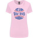 Just a Mom Who Loves Baseball Womens Wider Cut T-Shirt Light Pink