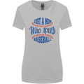 Just a Mom Who Loves Baseball Womens Wider Cut T-Shirt Sports Grey