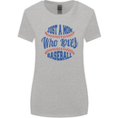 Just a Mom Who Loves Baseball Womens Wider Cut T-Shirt Sports Grey