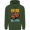 Kaiju Dragon King Ghidorah Japanese Monster Childrens Kids Hoodie Forest Green