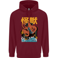 Kaiju Dragon King Ghidorah Japanese Monster Childrens Kids Hoodie Maroon