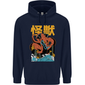 Kaiju Dragon King Ghidorah Japanese Monster Childrens Kids Hoodie Navy Blue