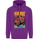 Kaiju Dragon King Ghidorah Japanese Monster Childrens Kids Hoodie Purple