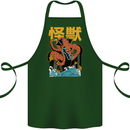 Kaiju Dragon King Ghidorah Japanese Monster Cotton Apron 100% Organic Forest Green