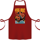 Kaiju Dragon King Ghidorah Japanese Monster Cotton Apron 100% Organic Maroon