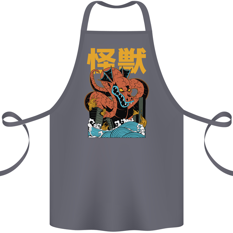 Kaiju Dragon King Ghidorah Japanese Monster Cotton Apron 100% Organic Steel