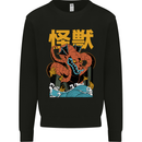 Kaiju Dragon King Ghidorah Japanese Monster Kids Sweatshirt Jumper Black