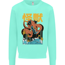Kaiju Dragon King Ghidorah Japanese Monster Kids Sweatshirt Jumper Peppermint