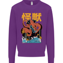 Kaiju Dragon King Ghidorah Japanese Monster Kids Sweatshirt Jumper Purple