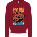 Kaiju Dragon King Ghidorah Japanese Monster Kids Sweatshirt Jumper Red