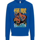 Kaiju Dragon King Ghidorah Japanese Monster Kids Sweatshirt Jumper Royal Blue
