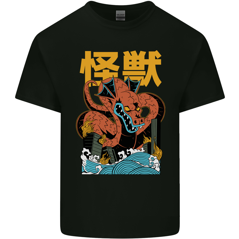 Kaiju Dragon King Ghidorah Japanese Monster Kids T-Shirt Childrens Black