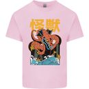 Kaiju Dragon King Ghidorah Japanese Monster Kids T-Shirt Childrens Light Pink