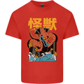 Kaiju Dragon King Ghidorah Japanese Monster Kids T-Shirt Childrens Red
