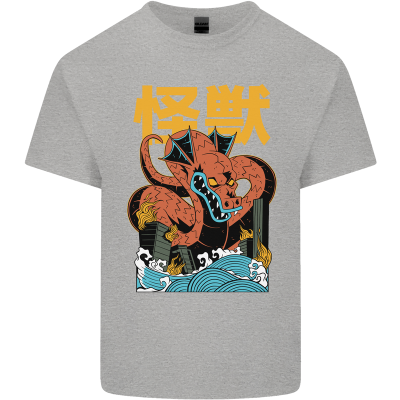 Kaiju Dragon King Ghidorah Japanese Monster Kids T-Shirt Childrens Sports Grey