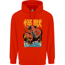 Kaiju Dragon King Ghidorah Japanese Monster Mens 80% Cotton Hoodie Bright Red