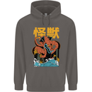 Kaiju Dragon King Ghidorah Japanese Monster Mens 80% Cotton Hoodie Charcoal