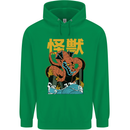 Kaiju Dragon King Ghidorah Japanese Monster Mens 80% Cotton Hoodie Irish Green