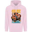 Kaiju Dragon King Ghidorah Japanese Monster Mens 80% Cotton Hoodie Light Pink