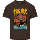 Kaiju Dragon King Ghidorah Japanese Monster Mens Cotton T-Shirt Tee Top Dark Chocolate