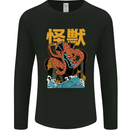 Kaiju Dragon King Ghidorah Japanese Monster Mens Long Sleeve T-Shirt Black