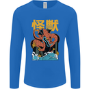 Kaiju Dragon King Ghidorah Japanese Monster Mens Long Sleeve T-Shirt Royal Blue