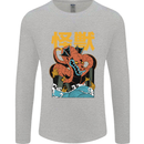 Kaiju Dragon King Ghidorah Japanese Monster Mens Long Sleeve T-Shirt Sports Grey