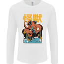 Kaiju Dragon King Ghidorah Japanese Monster Mens Long Sleeve T-Shirt White