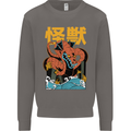 Kaiju Dragon King Ghidorah Japanese Monster Mens Sweatshirt Jumper Charcoal