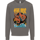 Kaiju Dragon King Ghidorah Japanese Monster Mens Sweatshirt Jumper Charcoal