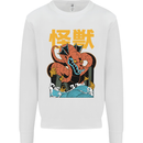 Kaiju Dragon King Ghidorah Japanese Monster Mens Sweatshirt Jumper White