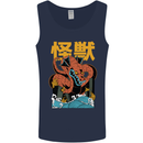 Kaiju Dragon King Ghidorah Japanese Monster Mens Vest Tank Top Navy Blue