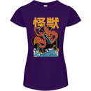 Kaiju Dragon King Ghidorah Japanese Monster Womens Petite Cut T-Shirt Purple