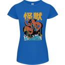 Kaiju Dragon King Ghidorah Japanese Monster Womens Petite Cut T-Shirt Royal Blue