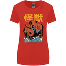 Kaiju Dragon King Ghidorah Japanese Monster Womens Wider Cut T-Shirt Red