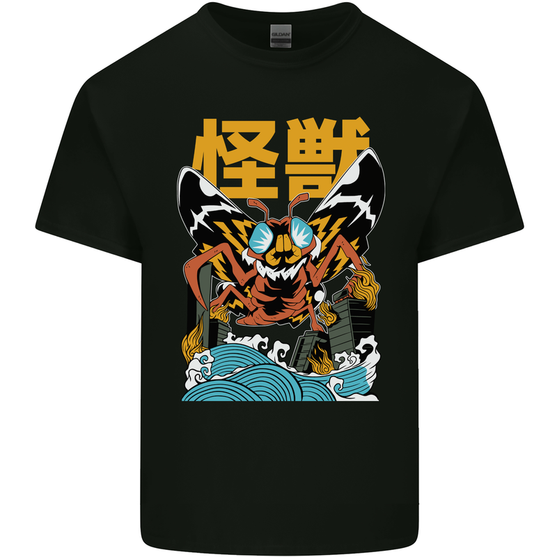Kaiju Mothman Japanese Style Kids T-Shirt Childrens Black