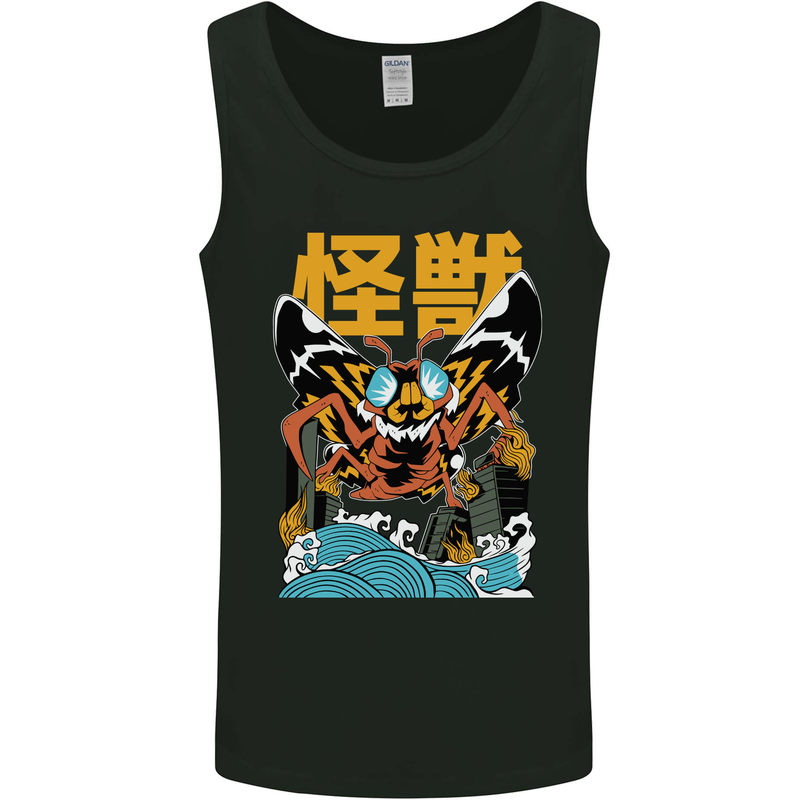 Kaiju Mothman Japanese Style Mens Vest Tank Top Black