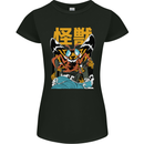 Kaiju Mothman Japanese Style Womens Petite Cut T-Shirt Black