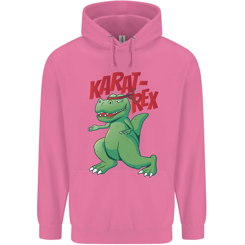 Karat-Rex Karate T-Rex Dinosaur Mens 80% Cotton Hoodie Azelea