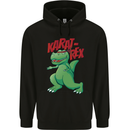 Karat-Rex Karate T-Rex Dinosaur Mens 80% Cotton Hoodie Black