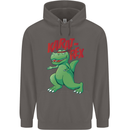 Karat-Rex Karate T-Rex Dinosaur Mens 80% Cotton Hoodie Charcoal