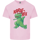 Karat-Rex Karate T-Rex Dinosaur Mens Cotton T-Shirt Tee Top Light Pink
