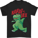 Karat-Rex Karate T-Rex Dinosaur Mens T-Shirt 100% Cotton Black
