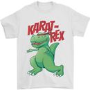 Karat-Rex Karate T-Rex Dinosaur Mens T-Shirt 100% Cotton White